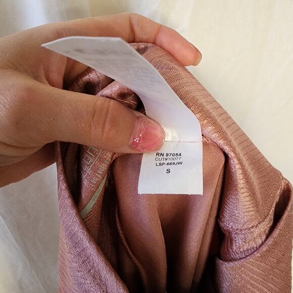 Lanston x Revolve biker shorts Mauve Pink high-waisted Athleisure Size S NWT - Picture 7 of 12